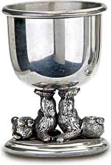 Snuggle Bears Pewter Eggcup