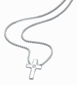 Baby's silver cross and chain